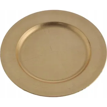 Talíř Podnosový talíř Zlatý 33 cm Dekorativní talíř Ozdoba na stůl Svatební Hostina