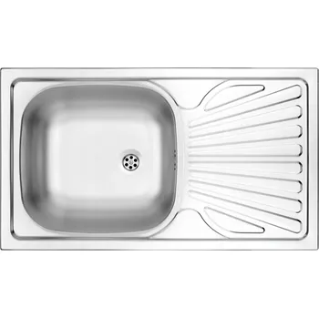 Granitový dřez Jednodřezový dřez Deante TECHNO, stříbrná ocel