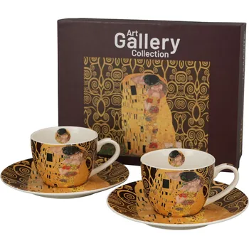 DUO PORCELAIN Dva šálky na espresso s podšálky 972518