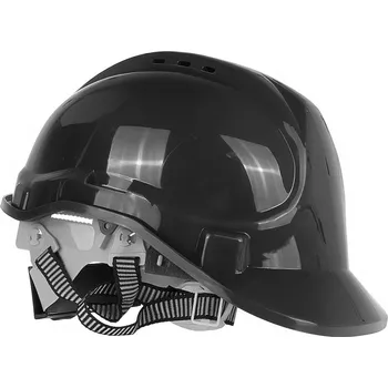 Pracovní přilba Geko Nastavitelná ochranná přilba pro stavebnictví – černá (50)