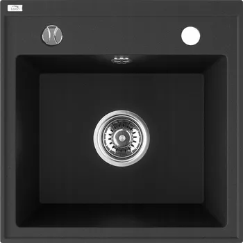 Granitový dřez Jednokomorový granitový dřez Laveo Trzynastka černý