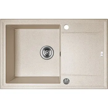 Granitový dřez Jednokomorový granitový dřez Laveo MEGALO béžový