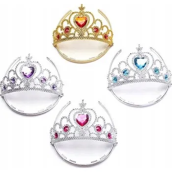 Vánoční ozdoba Korunka pro princeznu zlatá růžová modrá tmavě růžová fialová