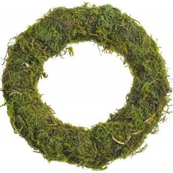 Obraz Mechový věnec 17 cm přírodní mech zelený