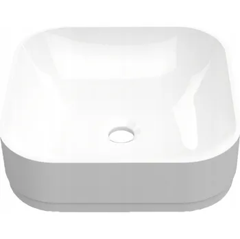 Umyvadlo na desku čtvercové Ideal.X Glam 40 cm bílé