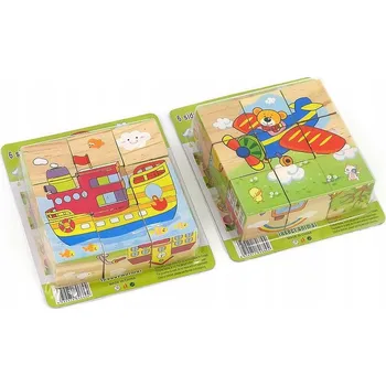 ostatní stavebnice Dřevěné Stavebnice Adar 530591 vícebarevné 9 ks.