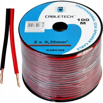 elektrický kabel Reproduktorový kabel Cabletech KAB0388 2 x 0,35 mm2, 100 m