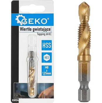 Závitořezný nástroj Geko Závitník HSS M8 x 1,25 mm HEX (50/250)