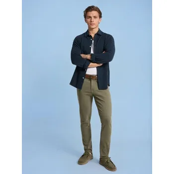 Pánské kalhoty Sinsay - Kalhoty s potiskem - khaki - 454FB-87X - 454FB-87X-282