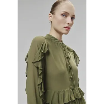 Košile Answear.LAB WA24.KDD007 zelená 87X, vel. S