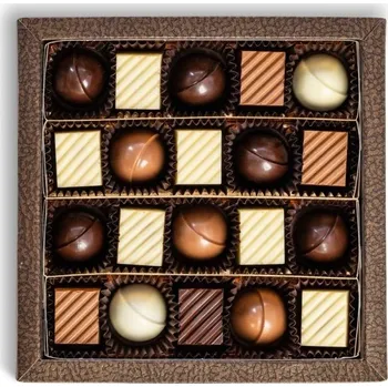 Čokoláda JANEK Karamelovo - nugátová krabička s pralinkami 20 ks