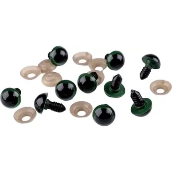 umělá květina Bezpečnostní oči ⌀14 mm zelená - prodej po 4 ks