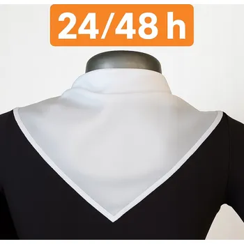 Šátek Bílá trojcípá šála/šátek 100×70 cm | pro školy, poutě |