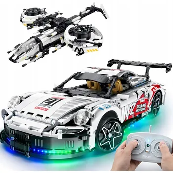 ostatní stavebnice Stavebnice kostky Dron Auto Sportovní RC 1551dílů LED Na Dálkové Ovládání