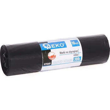 Pytle na odpadky Geko Odpadkové pytle z polystyrenu VELMI PEVNÉ 380 l (role 10 ks) – černé