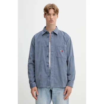 Pánské oblečení Bavlněná košile Tommy Jeans DM0DM21698 modrá 95X, vel. M