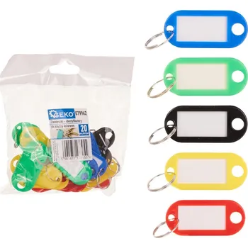 Geko Přívěsky - identifikátory na klíče barevné 20 ks. (100)