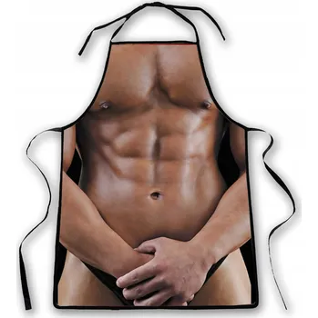 Kuchyňská zástěra Zástěra do kuchyně pánská vtipná jako dárek – mužská hruď