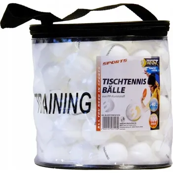 Pingpongový míček MÍČKY NA STOLNÍ TENIS BÍLÉ TRÉNINKOVÉ 100 KUSŮ