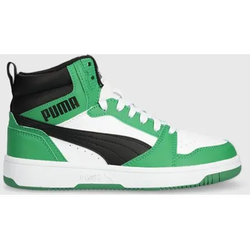 Chlapecká obuv Dětské sneakers boty Puma Rebound V6 Mid Jr 393831 zelená 77X, EUR 38.5
