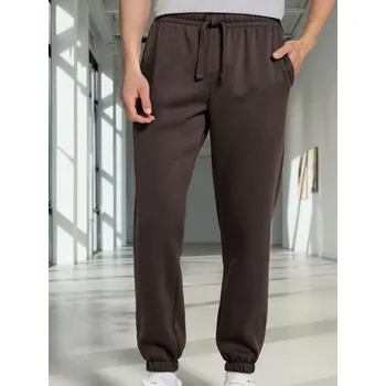 Pánské kalhoty Sinsay - Tepláky s manžetami - hnědá - 009EV-98X - 009EV-98X-XS