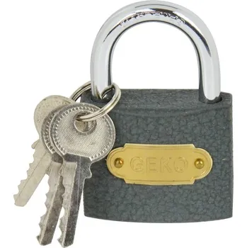 Visací zámek Geko Šedý visací zámek 50 mm (6/120)