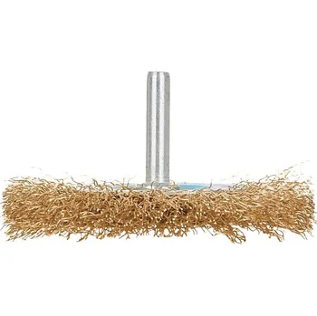 Dílna Geko Drátěný kartáč kotoučový mosazný 80 mm s trnem (100)