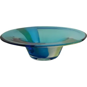 Váza Skleněná mísa na ovoce modrá, průměr 25 cm