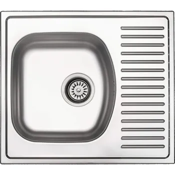Granitový dřez Jednodřezový dřez Deante TECHNO, stříbrná ocel