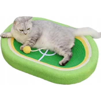 Škrabadlo pro kočky HŘIŠTĚ ve tvaru fotbalového hřiště s míčkovým Pelíšek 60 cm