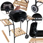 Geko Uhlíkový gril s víkem a nastavitelným roštem – rošt 40 x 40 cm (1)