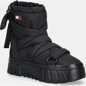 Dívčí sněhule Sněhule Tommy Jeans TJW CHUNKY SNOW BOOT NYLON EN0EN02842 černá 99X, EUR 39