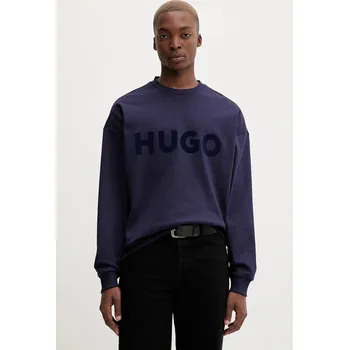 Dámské oblečení Bavlněná mikina HUGO Dinex 50538778 námořnická modř 59X, vel. M