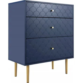 Komoda Komoda, vysoká skříňka, 3 zásuvky 89x75x40cm modrá