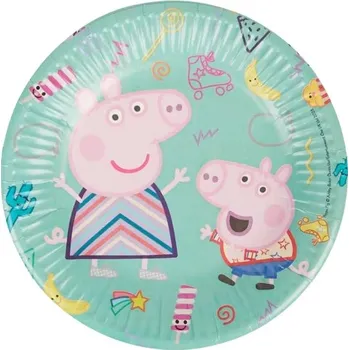 Jednorázové nádobí Talířky na jedno použití 19,5 cm x 10 ks prasátko Pepa