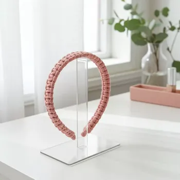 Čelenka Macrame čelenka pudrová (doplňek do vlasů)