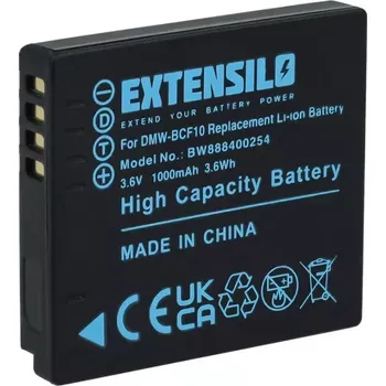 Extensilo Baterie Panasonic DMW-BCF10, DMW-BCF10e 1000mAh Li-Ion 3.7V, kvalitní akumulátor pro digitální fotoaparáty