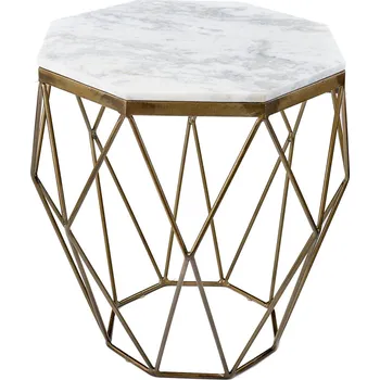 Konferenční stolek INVICTA INTERIOR Konferenční stolek AURELIA DIAMOND 50cm mramor/bílá