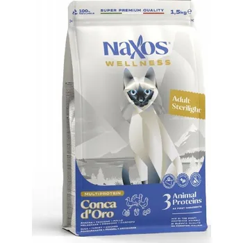 Krmivo pro kočku NAXOS CAT STERILIZED krmivo pro dospělé kočky s kachnou, kuřecím a krůta 1