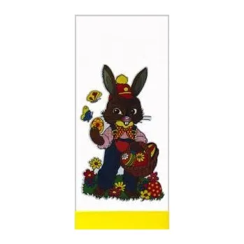 Velikonoční dekorace Sáček TT Velikonoční zajíc a košík - 18 x 40 cm