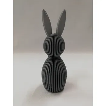 Velikonoční dekorace Velikonoční dekorace - výtisk 3D - 13 x 4,5 cm - zajíc - šedý