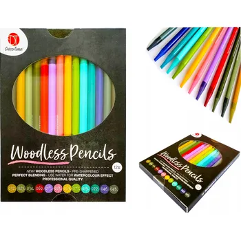 Pastelka Pastelky akvarelové pastelky WOODLESS PENCILS DecoTime 032-045 12 Ks