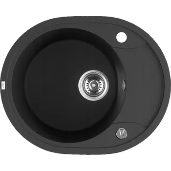 Granitový dřez Jednokomorový granitový dřez Laveo Dafne černý