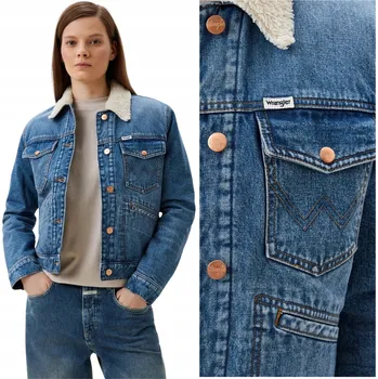 Dámská casual bunda Wrangler HERITAGE SHERPA JACKET S Dámská džínová bunda