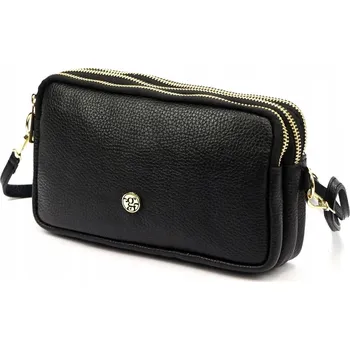 Kabelka Gregorio kabelka přes rameno přírodní kůže černá