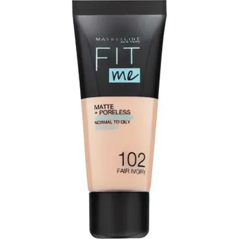 Maybelline Fit Me! Foundation Matte + Poreless 102 Fair Ivory 30 ml