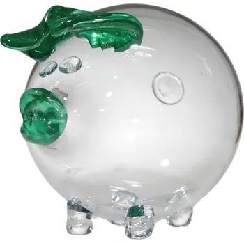 Obraz Pokladnička prasátko zelené uši jako dárek velký trezor na bankovky výzva XXL