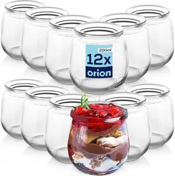 Sklenice Skleněná zavařovací sklenice 200 ml 12 ks průhledná