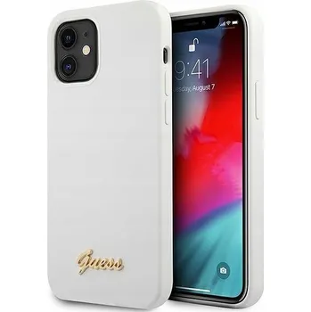 Pouzdro na mobilní telefon Zadní Kryt Guess pro Apple iPhone 12 mini, bílý
