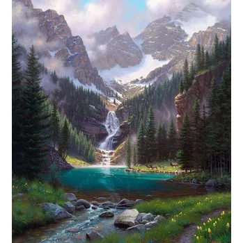 Puzzle NORIMPEX Diamantové malování Horský potok 30x40cm